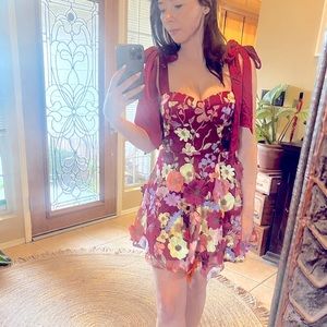 Brand new with tags - Carter Solstice Floral Bustier Dress with bows